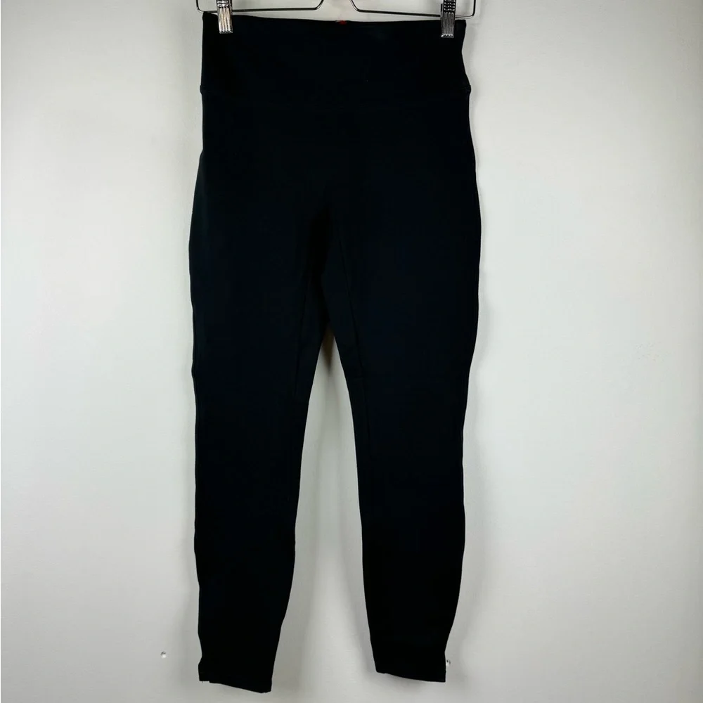 Spanx Ponte Notched Ankle Legging in black, Size Small